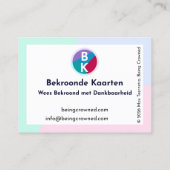 Bekroonde Kaarten Visitekaartje (Achterkant)