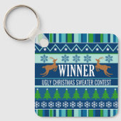 Bekroonde kerstbekentenis voor wedstrijd sleutelhanger (Voorkant)