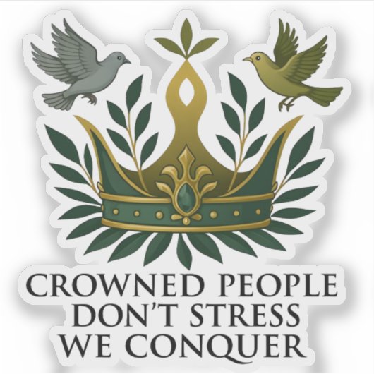 Bekroonde mensen zijn niet bang voor Sticker (Voorkant)