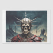 Bekroonde schedel in harnas - tissuepapier (Voorkant)