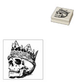 Bekroonde schedel koning rubberstempel (Gestempeld)