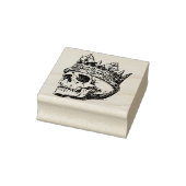 Bekroonde schedel koning rubberstempel (Stempel)
