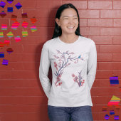 Bekroonde vogel in een boom t shirt