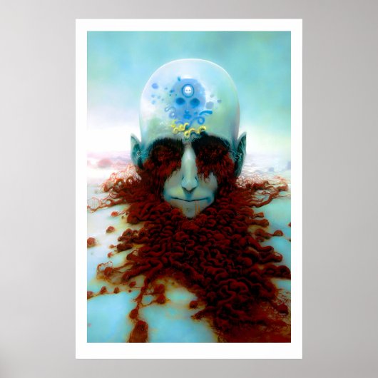 Beksiński Third Eye Art Print Gotische Horror (Voorkant)