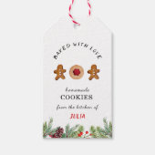 "Bekt met liefde" Cookies die Labels van cadeautje Cadeaulabel (Voorkant)