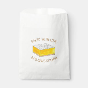 Bekt met liefdeshomemade Lemon Bar Square Baking Bedankzakje