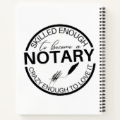 Bekwaam genoeg om notaris Notitieboek te worden (Achterkant)