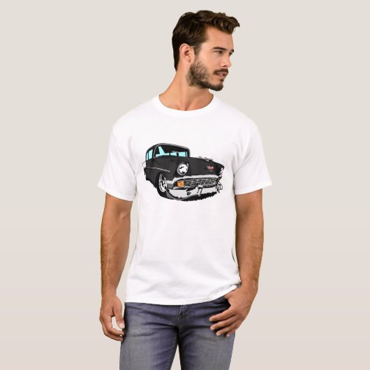 Bel Air 1956 in zwart T-shirt (Voorkant volledig)