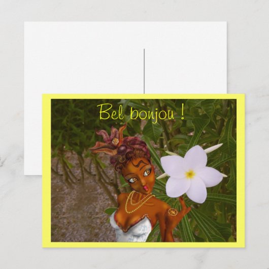 Bel bonjou! briefkaart (Voorkant / Achterkant)