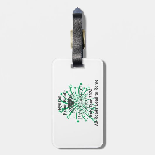 Bel Canto Italië Tour Bagagelabel (Achterkant verticaal)