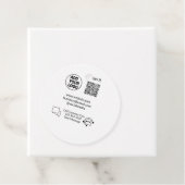 Bel de klantenservice tekst whatsapp Q R code busi Bedankjes Labels (In situ)