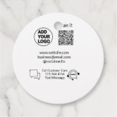 Bel de klantenservice tekst whatsapp Q R code busi Bedankjes Labels (Voorkant)