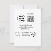 Bel de klantenservice tekst whatsapp Q R code busi Bedankkaart (Voorkant)