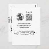 Bel de klantenservice tekst whatsapp Q R code busi Briefkaart (Voorkant / Achterkant)