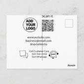 Bel de klantenservice tekst whatsapp Q R code busi Briefkaart (Achterkant)