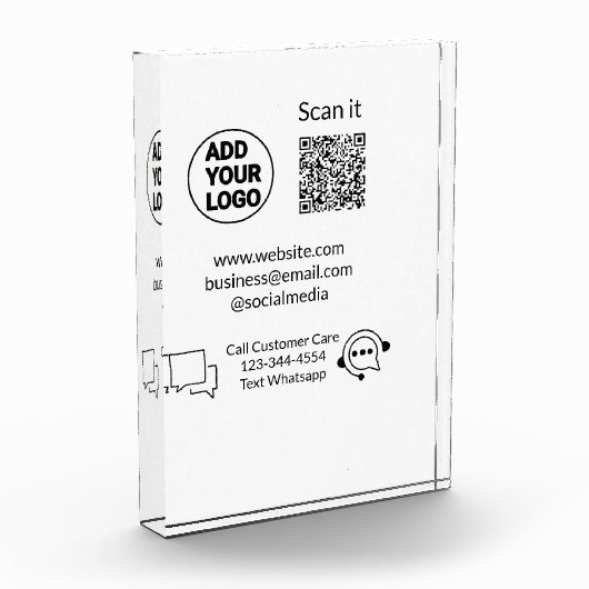 Bel de klantenservice tekst whatsapp Q R code busi Fotoblokken (Links)