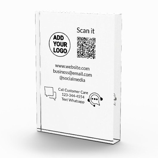 Bel de klantenservice tekst whatsapp Q R code busi Fotoblokken (Rechts)
