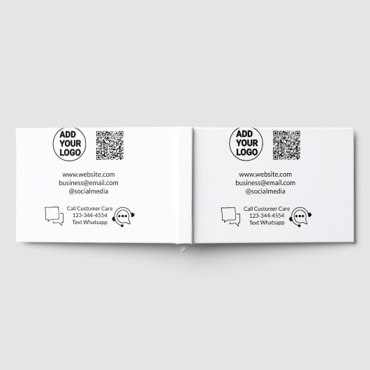 Bel de klantenservice tekst whatsapp Q R code busi Gastenboek (Volledig)