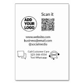 Bel de klantenservice tekst whatsapp Q R code busi Kaart (Voorkant)