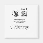 Bel de klantenservice tekst whatsapp Q R code busi Magneet (Voorkant)