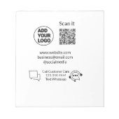 Bel de klantenservice tekst whatsapp Q R code busi Notitieblok (Voorkant)