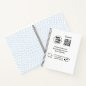 Bel de klantenservice tekst whatsapp Q R code busi Notitieboek (Binnen)