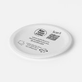 Bel de klantenservice tekst whatsapp Q R code busi Papieren Bordje (Gekanteld)