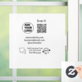 Bel de klantenservice tekst whatsapp Q R code busi Raamsticker (Huis)