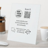 Bel de klantenservice tekst whatsapp Q R code busi Reclamebord Met Voetstuk (Insitu)