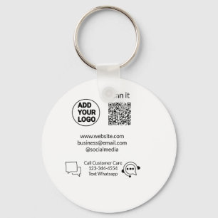 Bel de klantenservice tekst whatsapp Q R code busi Sleutelhanger