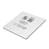 Bel de klantenservice tekst whatsapp Q R code busi Tegeltje (Zijkant)