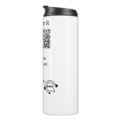 Bel de klantenservice tekst whatsapp Q R code busi Thermosbeker (Geroteerd rechts)