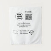 Bel de klantenservice tekst whatsapp Q R code busi Wandkleed (Voorkant)