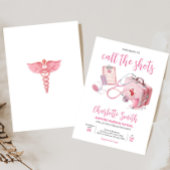 Bel de Shots Nursing Graduation Party-uitnodiging Kaart