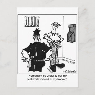 Bel een sluismaker, geen advocaat briefkaart