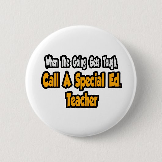 Bel een speciale Ed. onderwijzer Ronde Button 5,7 Cm (Voorkant)