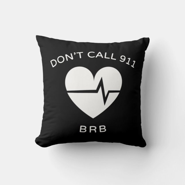 Bel geen 911 BRB POTS Dysautonomia Awareness T-S Kussen (Voorkant)