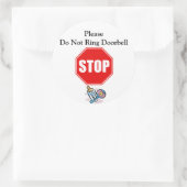 Bel geen deurbel Sticker (Tas)