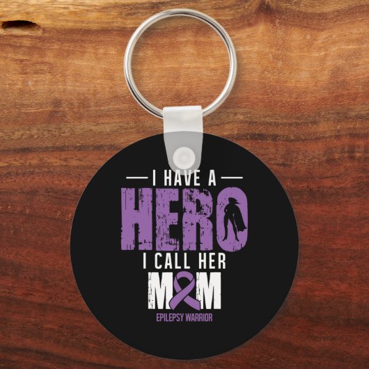 Bel haar moeder - Epilepsie Bewustzijn Geschenken Sleutelhanger (Voorkant)