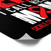 Bel haar moeder- sikkelcelanemie bewustzijnsonders poster (Hoek)