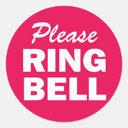 Bel het belteken alstublieft ronde sticker (Voorkant)