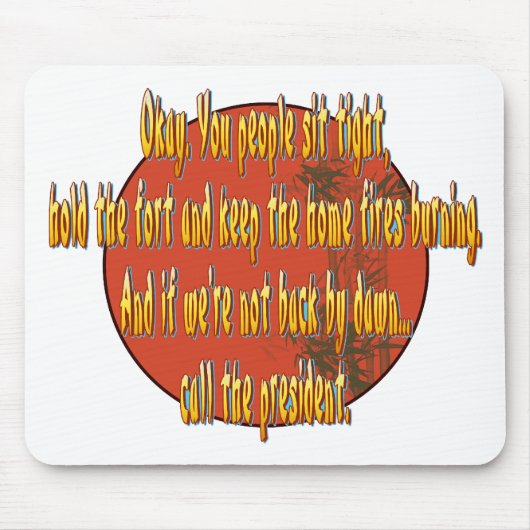 Bel het president. muismat (Voorkant)