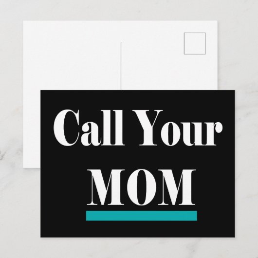 Bel je mam Fun Gift Briefkaart (Voorkant / Achterkant)