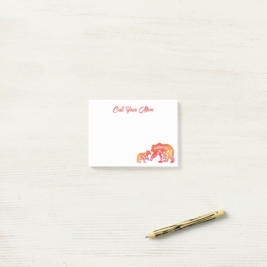 Bel je mama Beer Post-it Notes (Op bureau)