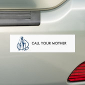 Bel je moeder, Bid de Rosary Bumpersticker (Op auto)