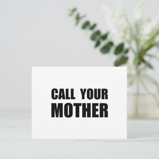Bel je moeder briefkaart (Staand voorkant)