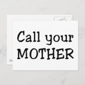 Bel je moeder briefkaart (Voorkant / Achterkant)