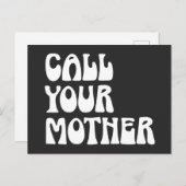 Bel je moeder Quote Funny Gag Gift van mama Briefkaart (Voorkant / Achterkant)