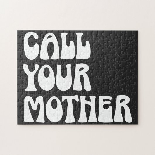 Bel je moeder Quote Funny Gag Gift van mama Legpuzzel (Horizontaal)