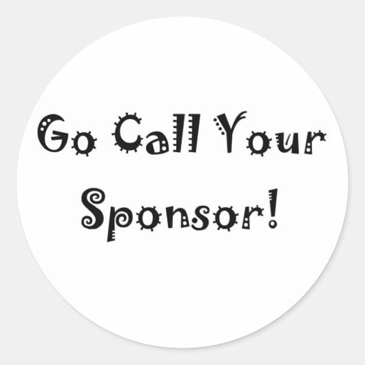bel je sponsor ronde sticker (Voorkant)